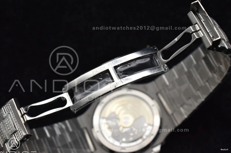 TWF Diamonds Nautilus A324 5711 Bracelet Bezel Full Diamonds SS on & Dial 1116